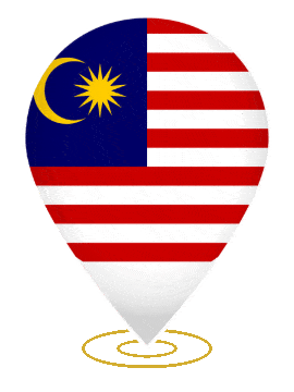 Malaysia Drop Pin Heartbeat animated flag GIF