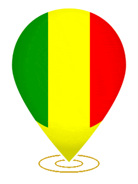 Mali Drop Pin Heartbeat animated flag GIF