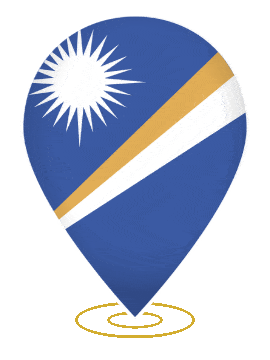 Marshall Islands Drop Pin Heartbeat animated flag GIF