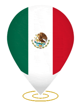 Mexico Drop Pin Heartbeat animated flag GIF
