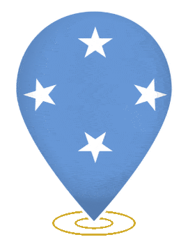 Micronesia Drop Pin Heartbeat animated flag GIF