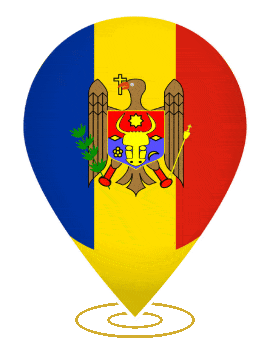 Moldova Drop Pin Heartbeat animated flag GIF