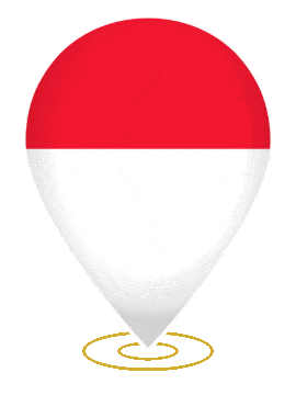 Monaco Drop Pin Heartbeat animated flag GIF