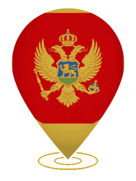 Montenegro Drop Pin Heartbeat animated flag GIF