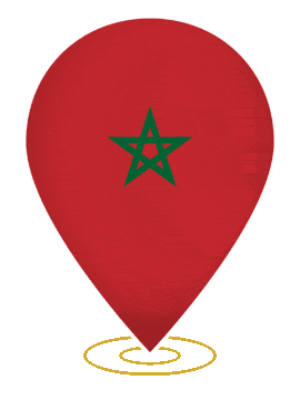 Morocco Drop Pin Heartbeat animated flag GIF