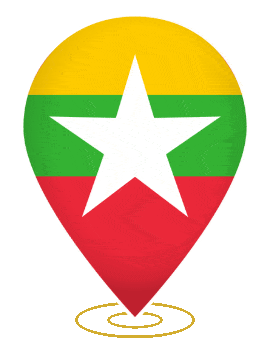 Myanmar Drop Pin Heartbeat animated flag GIF