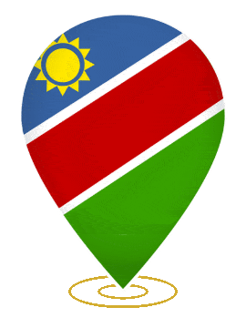 Namibia Drop Pin Heartbeat animated flag GIF