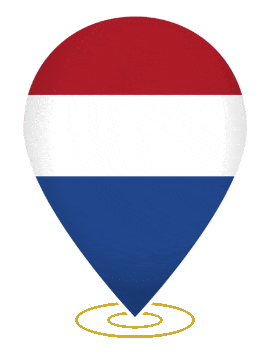 Netherlands Drop Pin Heartbeat animated flag GIF