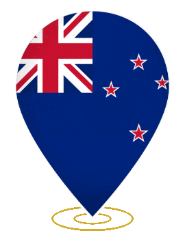 New Zealand Drop Pin Heartbeat animated flag GIF