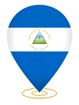 Nicaragua Drop Pin Heartbeat animated flag GIF