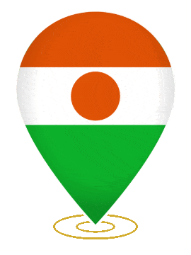 Niger Drop Pin Heartbeat animated flag GIF