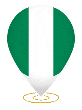 Nigeria Drop Pin Heartbeat animated flag GIF