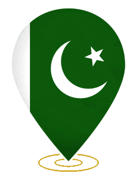 Pakistan Drop Pin Heartbeat animated flag GIF