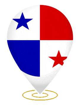 Panama Drop Pin Heartbeat animated flag GIF