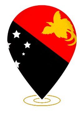 Papua New Guinea Drop Pin Heartbeat animated flag GIF