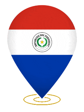 Paraguay Drop Pin Heartbeat animated flag GIF