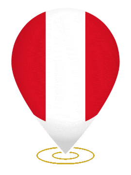 Peru Drop Pin Heartbeat animated flag GIF