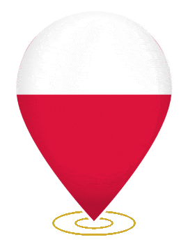 Poland Drop Pin Heartbeat animated flag GIF