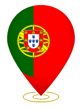 Portugal Drop Pin Heartbeat animated flag GIF