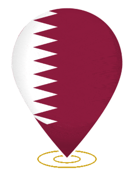 Qatar Drop Pin Heartbeat animated flag GIF