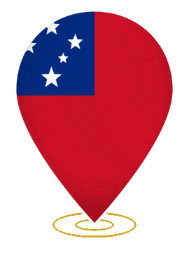 Samoa Drop Pin Heartbeat animated flag GIF