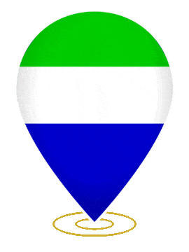 Sierra Leone Drop Pin Heartbeat animated flag GIF