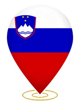 Slovenia Drop Pin Heartbeat animated flag GIF