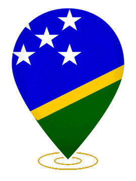 Solomon Islands Drop Pin Heartbeat animated flag GIF