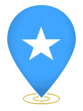 Somalia Drop Pin Heartbeat animated flag GIF
