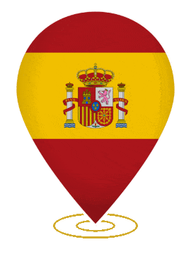 Spain Drop Pin Heartbeat animated flag GIF