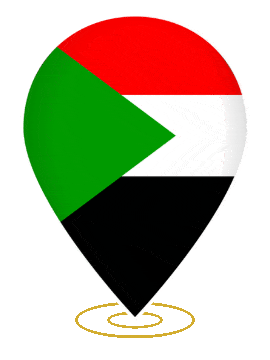 Sudan Drop Pin Heartbeat animated flag GIF