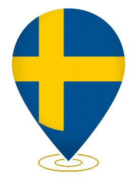 Sweden Drop Pin Heartbeat animated flag GIF