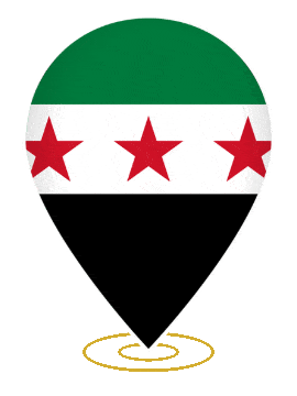 Syria Drop Pin Heartbeat animated flag GIF