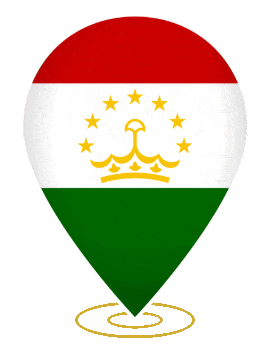 Tajikistan Drop Pin Heartbeat animated flag GIF