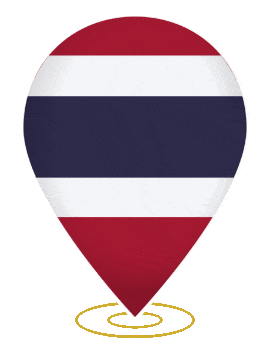 Thailand Drop Pin Heartbeat animated flag GIF