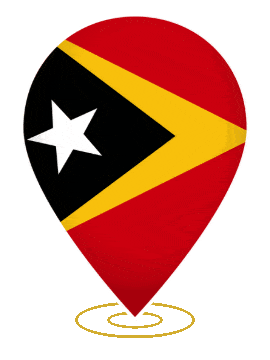 Timor Leste Drop Pin Heartbeat animated flag GIF