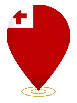 Tonga Drop Pin Heartbeat animated flag GIF