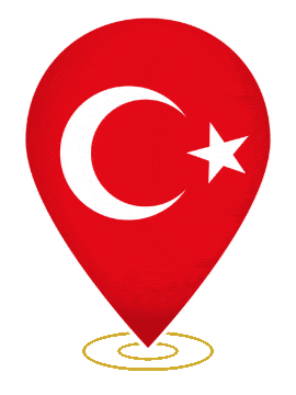 Turkey Drop Pin Heartbeat animated flag GIF