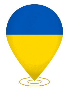 Ukraine Drop Pin Heartbeat animated flag GIF
