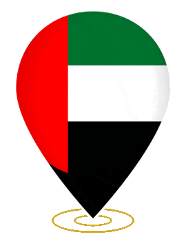 United Arab Emirates Drop Pin Heartbeat animated flag GIF