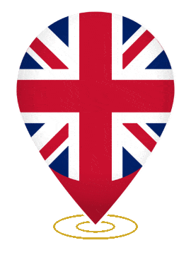 United Kingdom Drop Pin Heartbeat animated flag GIF