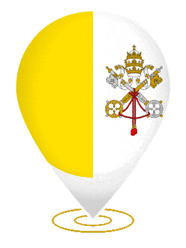 Vatican City Drop Pin Heartbeat animated flag GIF