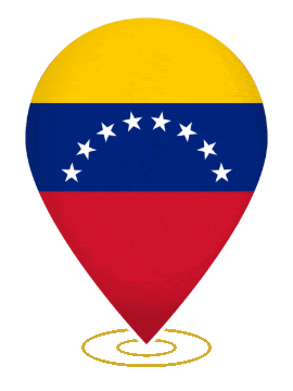 Venezuela Drop Pin Heartbeat animated flag GIF