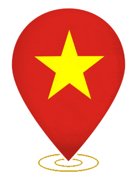 Vietnam Drop Pin Heartbeat animated flag GIF