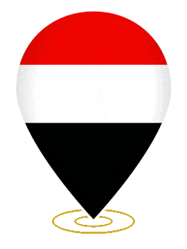 Yemen Drop Pin Heartbeat animated flag GIF