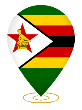 Zimbabwe Drop Pin Heartbeat animated flag GIF
