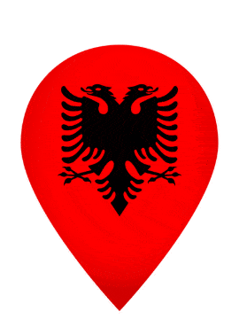 Albania Drop Pin Pulse animated flag GIF