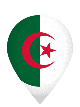 Algeria Drop Pin Pulse animated flag GIF