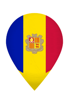 Andorra Drop Pin Pulse animated flag GIF