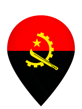Angola Drop Pin Pulse animated flag GIF
